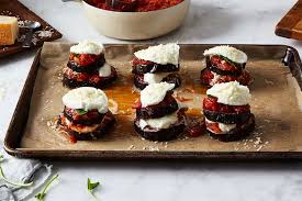 Mario Batali’s Eggplant Parmesan Stacks